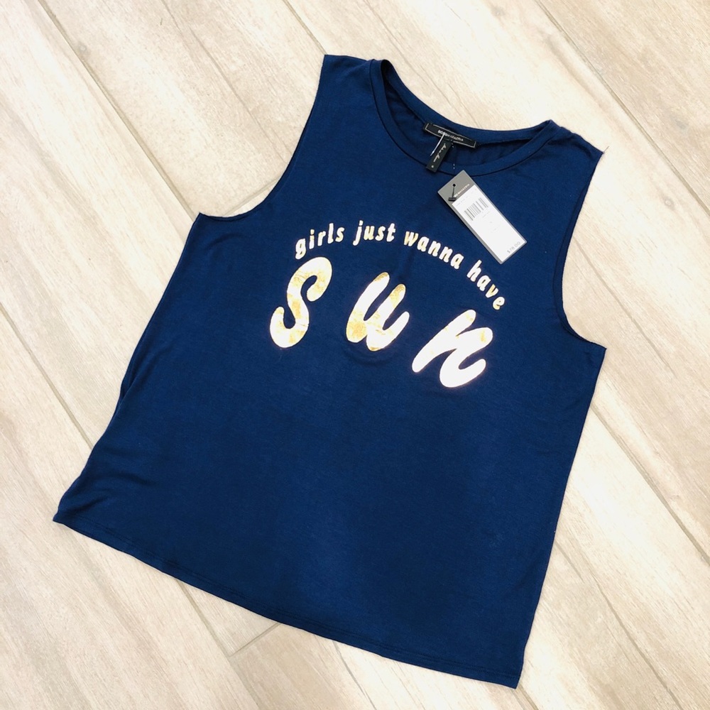 BCBG MAX AZRIA Girls Just Wanna Have Fun Tank Sz S